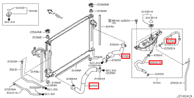 AAM Competition 370Z & G37 Silicone Overflow Tank Hose Kit