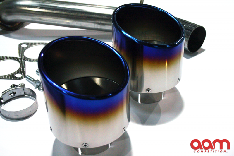 AAM Competition 370z Short Tail Exhaust with 5" diameter Titanium Tips (pair)  (Nismo Fitment) 3