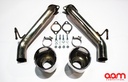 AAM Competition Short Tails for 370z with 5 inch diameter stainless steel tips, pair (Nismo Fitment) 2