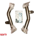 AAM Competition Q50 3.0t 2.5" to 3" Non-Resonated Lower Downpipes
