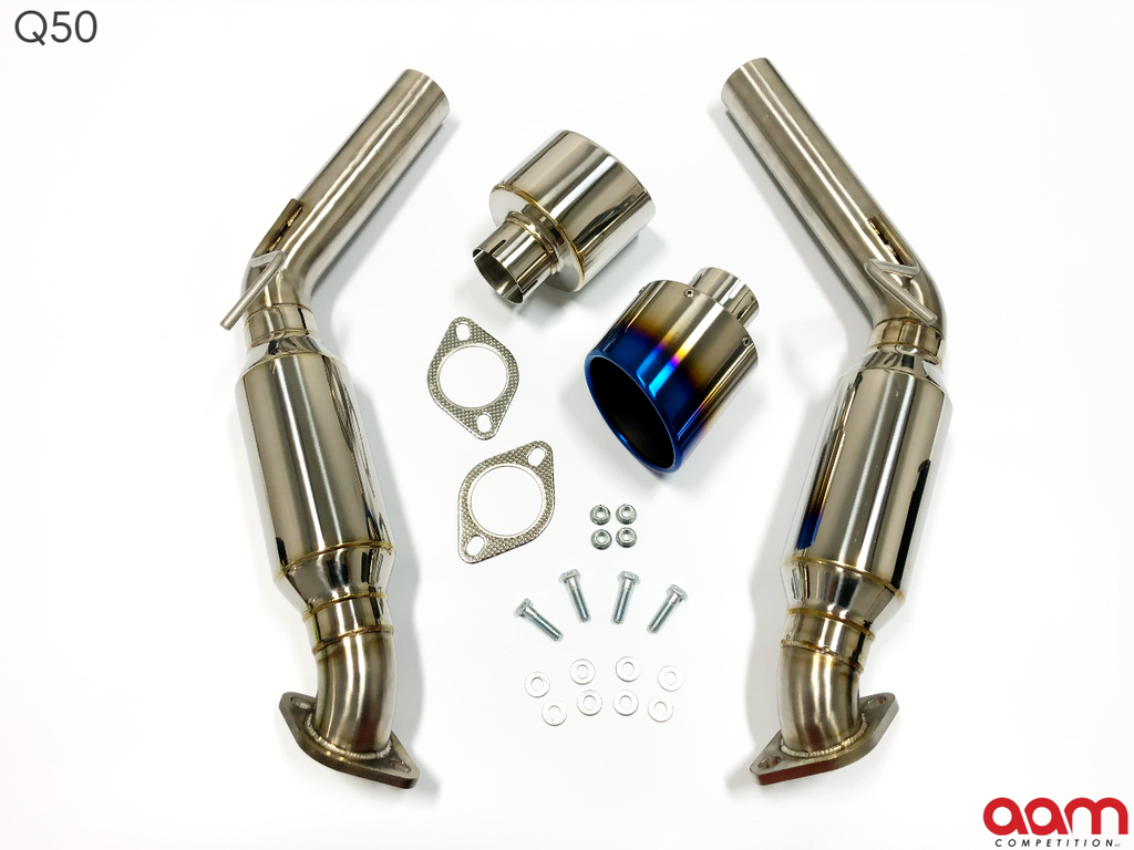 AAM Competition Q50/Q60 3.0T Resonated Short Tail Exhaust System