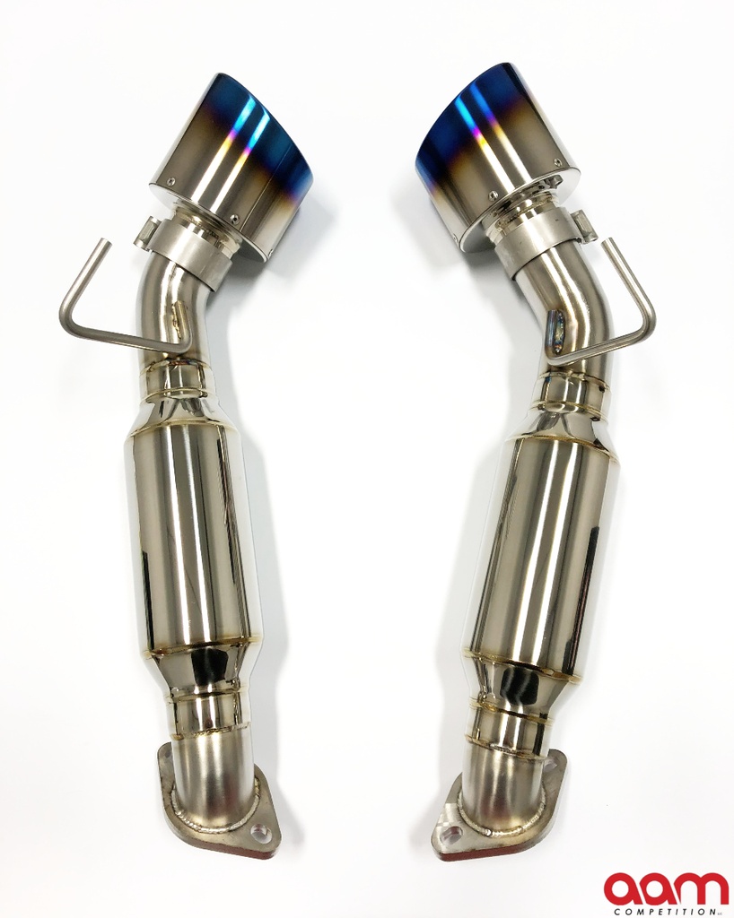 AAM Competition 370Z Nismo Resonated Short Tail Exhaust with Titanium Tips 5" (Nismo Fitment)