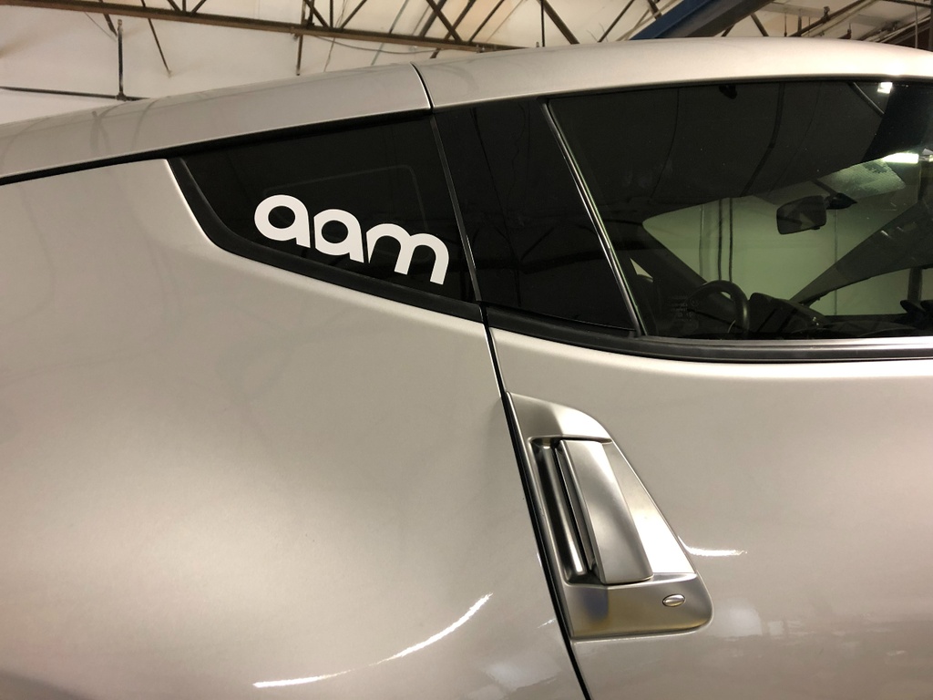 2 X 6 AAM Logo Stickers (White)