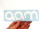 2 X 6 AAM Logo Stickers (White)