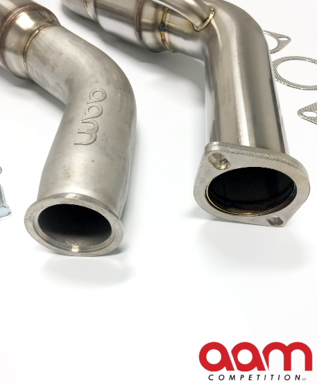 AAM Competition Q50/Q60 3.0t Cast Full Downpipes High Flow Cat