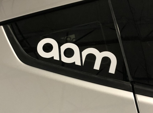 2 X 6 AAM Logo Stickers (White)