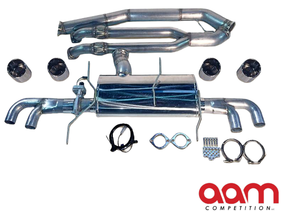 AAM Competition R35 GT-R 102MM Premium Adjustable Exhaust W/ 5" Polished Tips