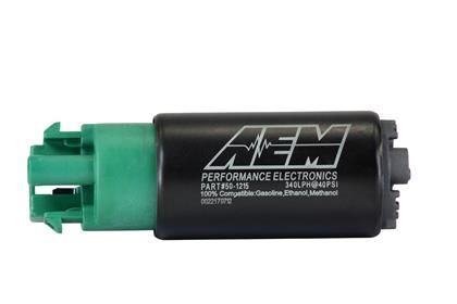 AEM GT-R Fuel Pump Kit 340 LPH w/ Mounting Hooks - E85 Ethanol Compatible (2 Pumps)