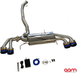 [AAMCGTRE-90ADJ-SS] AAM Competition R35 GT-R 90MM Premium Exhaust W/ Stainless Tips (V2)